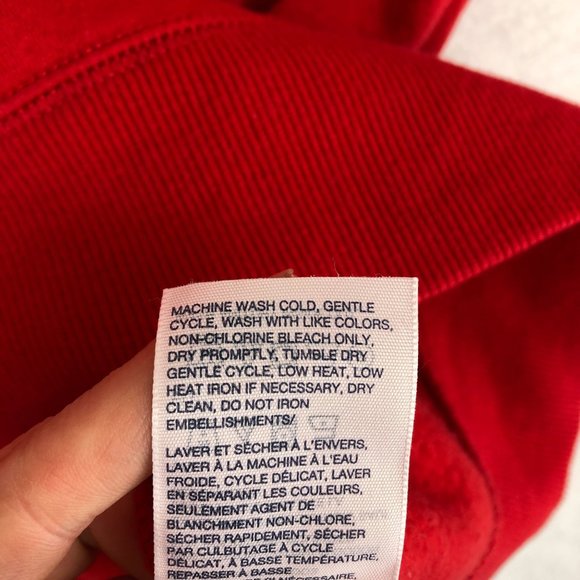 Tommy Hilfiger NWT Men's Size XX-Large Red Fleece Lined Crewneck Sweatshirt - Picture 9 of 10